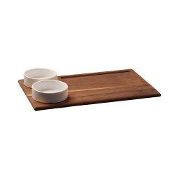 Tabla con 2 Ramequines Madera Acacia Selecta