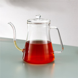 Cafetera Tetera cuello de cisrne 730 ml con tapa Borosilicato Varenna