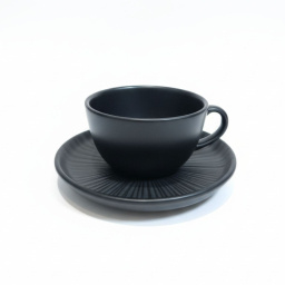 Taza de t� con plato 200 ml Onix Porcelana Oxford