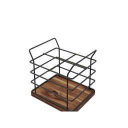 Cubiertero Acero  Madera 15x12x14 cm