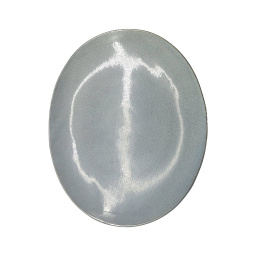 Plato llano Oval 29x25 cm Granito Gris Selecta