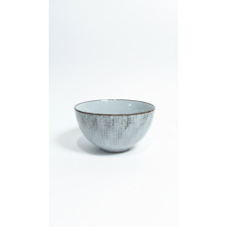 Bowl 14 cm Ceramica Gris con Borde
