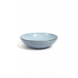 Bowl Ensaladera 24 cm Ceramica Gris con Borde