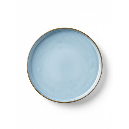 Plato Mesa 26 cm Ceramica Azul Marttillado