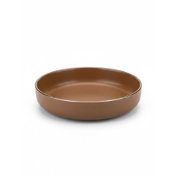 Plato Ensalada 20 cm Ceramica Marr�n