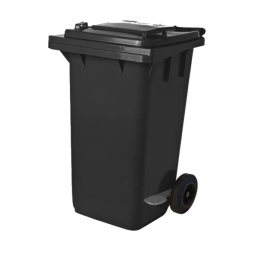 Contenedor para residuos 240 L con ruedas Negro