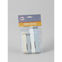 Broches Clips para bolsas Pack x 4 Ilko