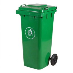 Contenedor residuos 120 L con ruedas y Pedal Verde