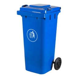Contenedor para residuos 120 L con ruedas Azul