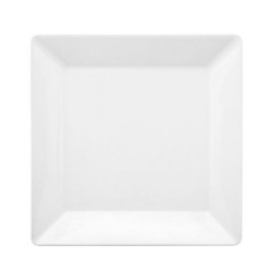Plato Llano 26 cm Cuadrado Blanco Oxford