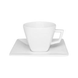 Taza t� 200 ml con plato cuadrado Oxford