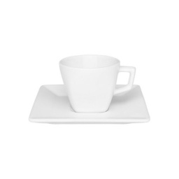 Taza caf� 75 ml con plato cuadrado Oxford