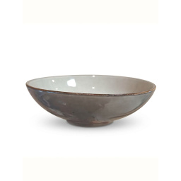 Plato Hondo 20 cm Ceramica Glaze Gris