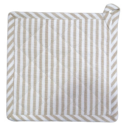 Agarradera 20 cm Algod�n Rayas Beige