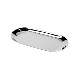 Bandeja 22 cm Oval Metal Plateado