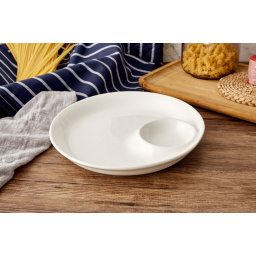 Plato con cuenco de Cer�mica  30x3 cm Goldsky