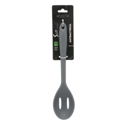 Cuchara Ranurada 27 cm Silicona Gris Selecta