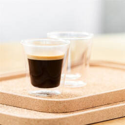 Vaso doble pared 80 ml Borosilicato Varenna Set x2