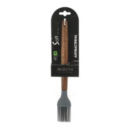 Pincel Silicona 27 cm Mango Acacia Gris Selecta