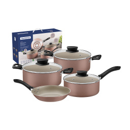 Juego de bater�a 7 pzas Rosa liso linz Tramontina