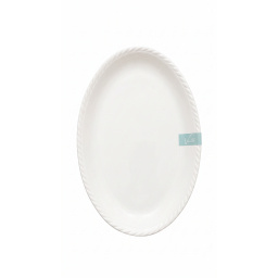 Fuente oval 30 cm cer�mica Vanilla
