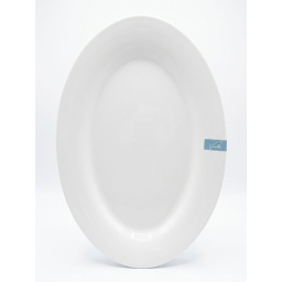 Fuente Bandeja Oval 45 cm Ceramica Vanilla