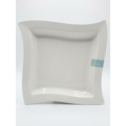 Plato cuadrado 17.5 cm cer�mica Vanilla