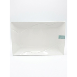 Fuente Rectangular 30 cm Ceramica Vanilla