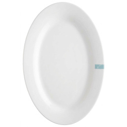 Fuente Bandeja Oval 56 cm Ceramica Vanilla