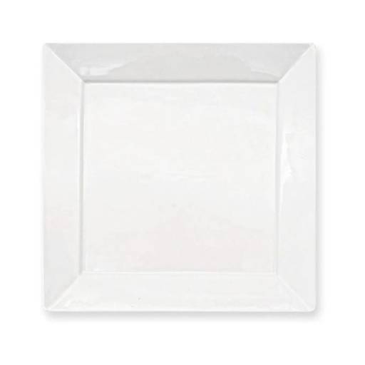 Plato para postre cuadrado 19 x19 cm porcelana