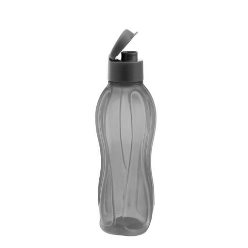 Botella Sport plásticas con tapón 600 ml Negra