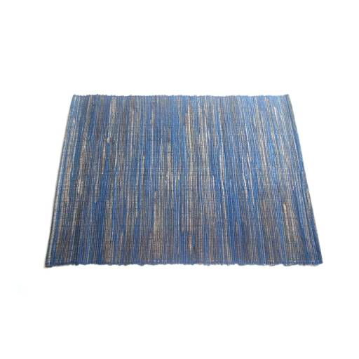 Mantel individual azul fibras naturales 35 x 45 cm