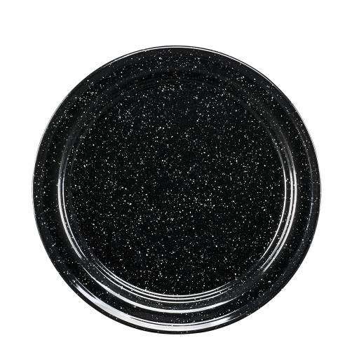 Plato de Mesa 22 cm Acero Vitrificado negro Cinsa
