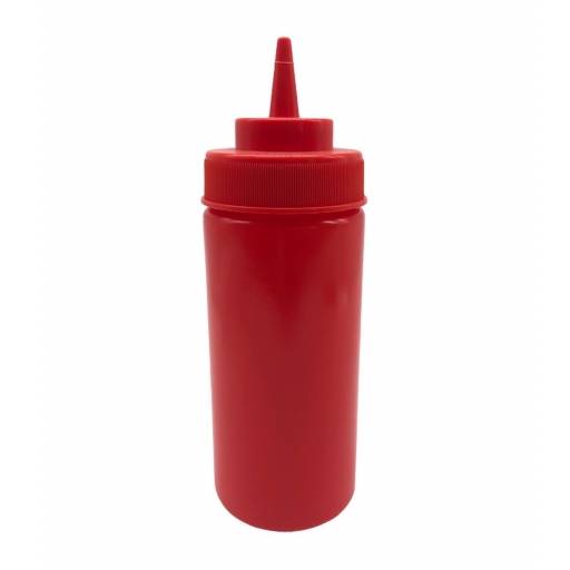 Pomo Recipiente Plástico Rojo 19 cm