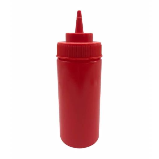 Pomo Recipiente P/Sala Plstico Rojo 19 cm