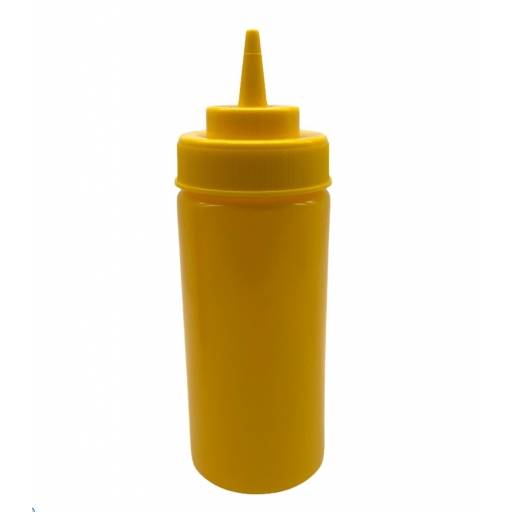 Pomo Recipiente Plástico Amarrillo 19 cm.