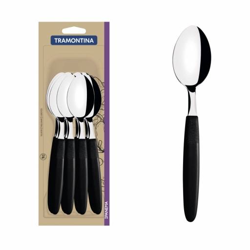 Cuchara de mesa negro Set x12 Ipanema Tramontina