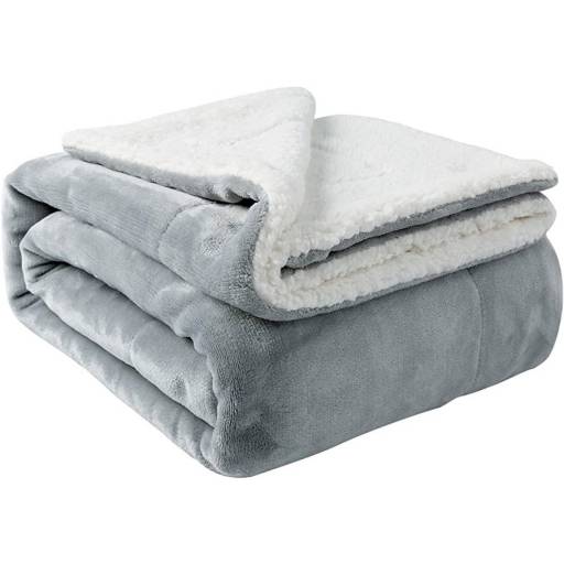 Manta reversible Flannel/Sherpa 127x152 cm Color surtidos